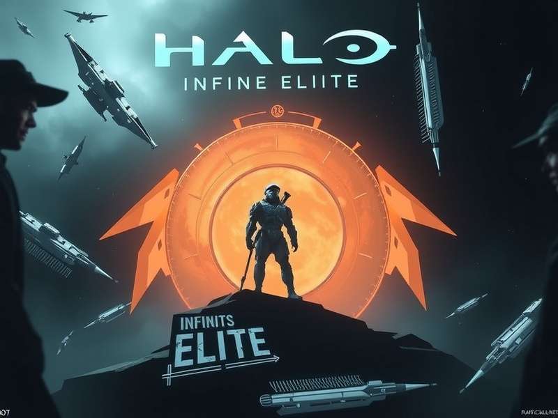 Master Chief overlooking the broken ringworld of Zeta Halo in Halo Infinite