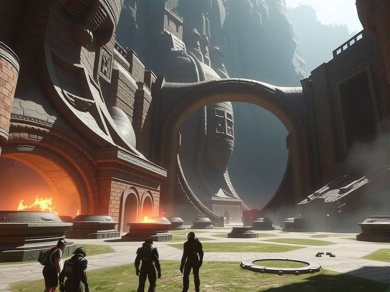 Master Chief discovering a Forerunner artifact on Zeta Halo