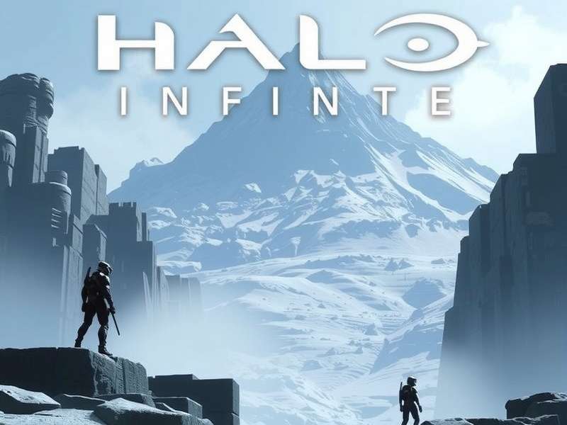 Halo Infinite PC gameplay screenshot showing Master Chief on Zeta Halo