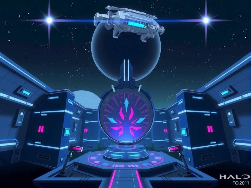 Master Chief overlooking the vast landscape of Zeta Halo in Halo Infinite