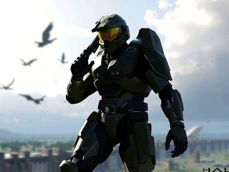Halo Infinite PC gameplay showing Master Chief in a vibrant environment