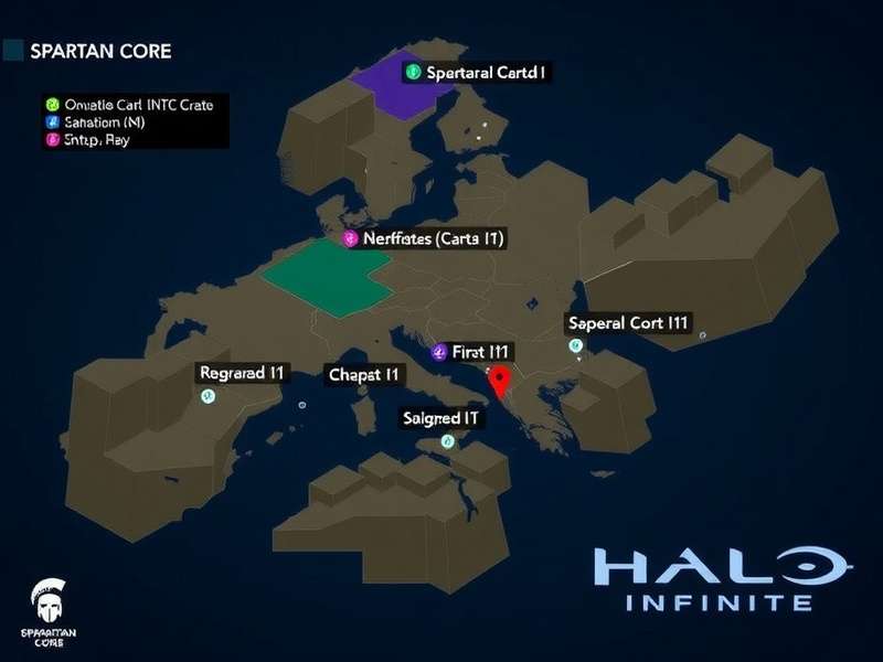Interactive map of all Spartan Core locations in Halo Infinite campaign
