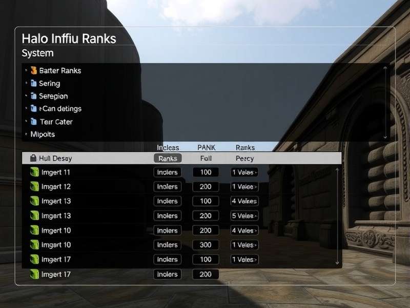 Visual chart of all Halo Infinite competitive ranks from Bronze to Onyx