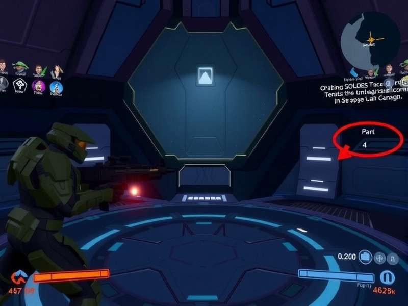 Master Chief and another Spartan fighting together on Zeta Halo in Halo Infinite co-op mode