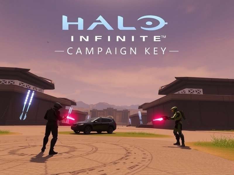 A breathtaking vista of Zeta Halo's broken ring in Halo Infinite