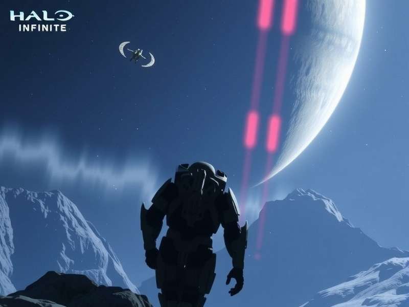 Two players enjoying Halo Infinite split screen campaign on a large TV