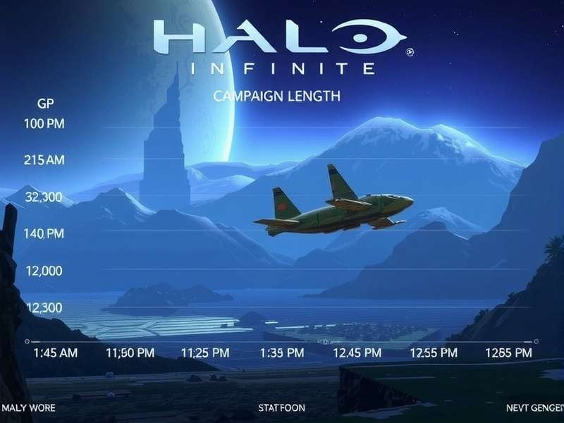 Master Chief in Halo Infinite campaign exploring Zeta Halo