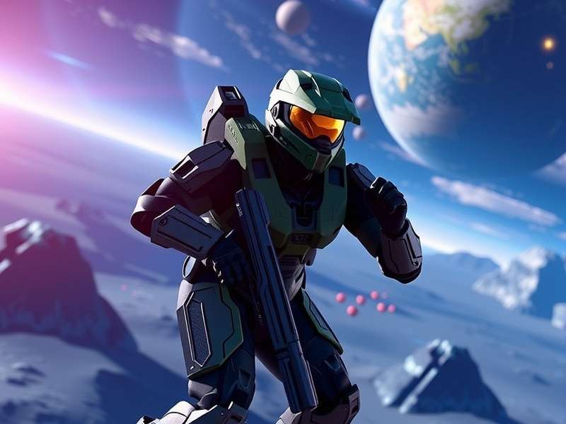 Halo Infinite Release Date Announcement Artwork featuring Master Chief