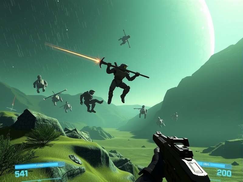 Halo Infinite Ranked Arena match in progress on Recharge map