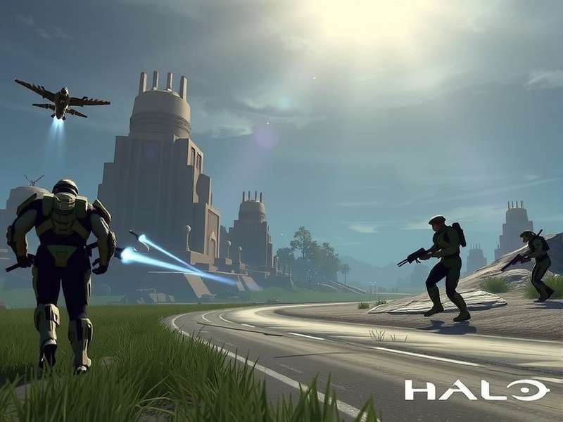 Halo Infinite Spartan soldiers battling in a futuristic arena during the Summer 2023 Beta