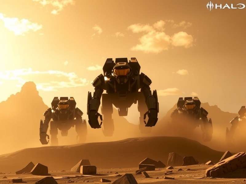 Halo Infinite competitive gameplay showing a Spartan in a tense firefight