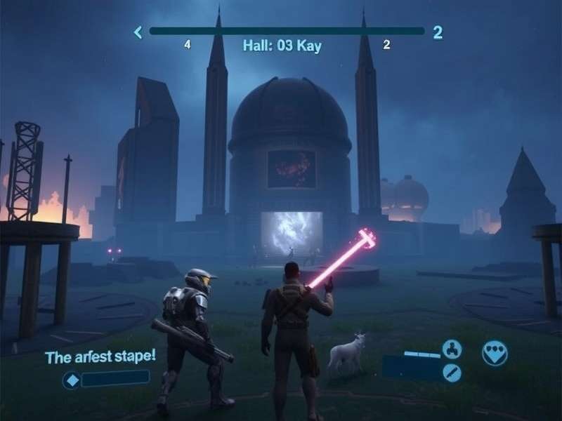 Four Master Chief Spartans fighting together in Halo Infinite Campaign Co-Op