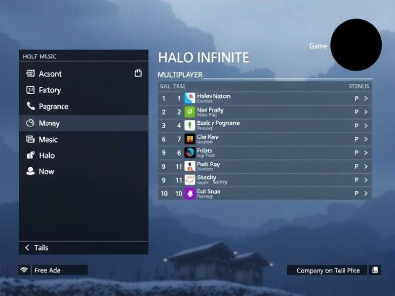 Halo Infinite multiplayer menu screen with audio wave visualization
