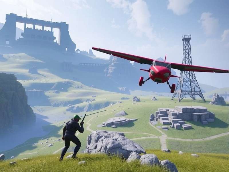 Four Spartan players in Halo Infinite co-op campaign fighting Banished forces on a scenic cliffside