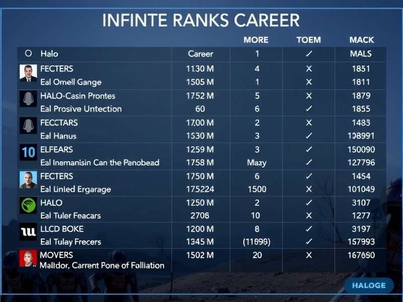 Halo Infinite Rank Progression Flowchart showing CSR gains from Bronze to Onyx