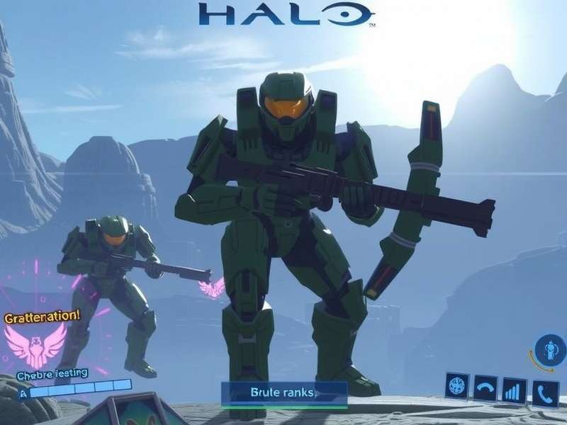 Halo Infinite Brute Ranks hierarchy chart showing Jiralhanae command structure from Packmate to Warlord