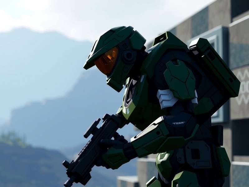 Halo Infinite Multiplayer Music – Spartans standing on Zeta Halo with audio waveforms