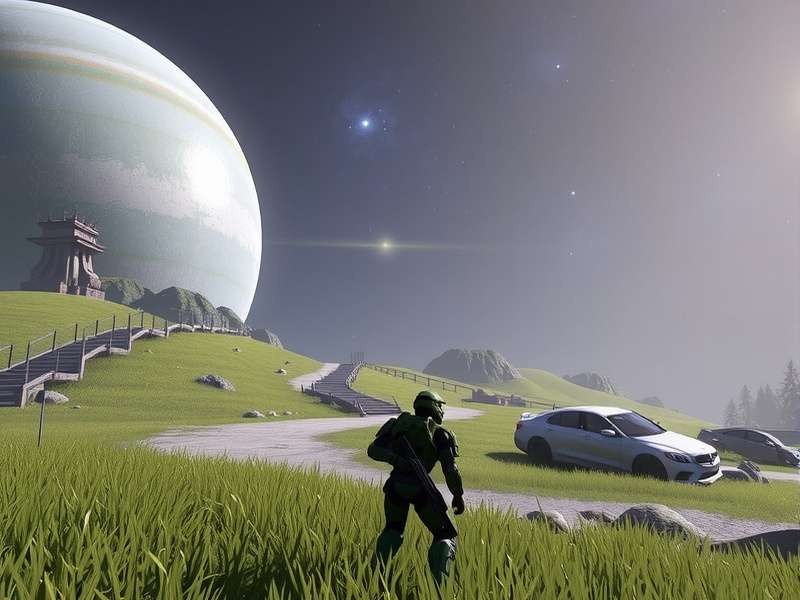 Halo Infinite multiplayer action with Spartans battling on a futuristic arena