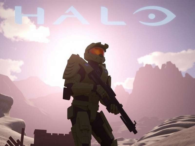 Halo Infinite multiplayer combat on Zeta Halo with Spartans in action