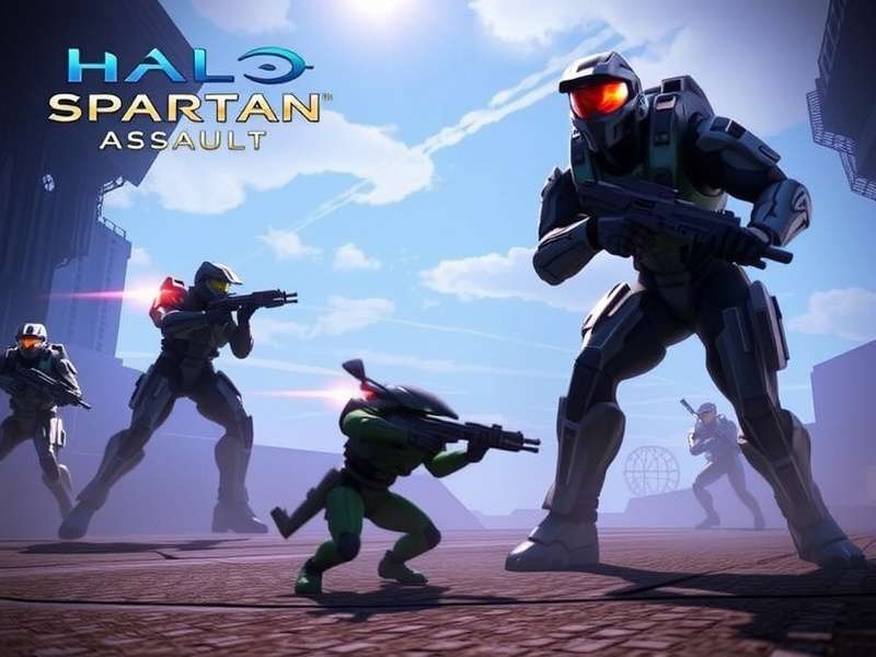 Halo Spartan Assault — UNSC Spartan soldiers in combat, featuring Mark VII armor and Covenant forces.
