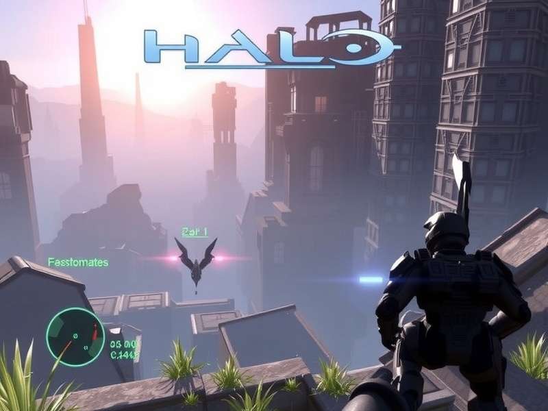 Halo Trial — Spartan training on Zeta Halo ring with weapon range and obstacles